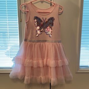Children’s place flip sequins butterfly dress 4T